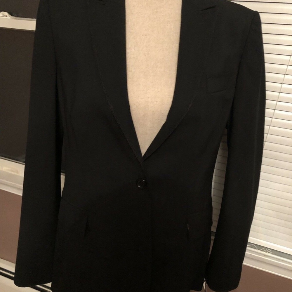 Moschino Black Wool Fitted Blazer/jacket Size 10